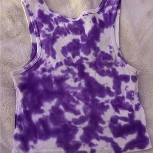 purple tie dye tank top